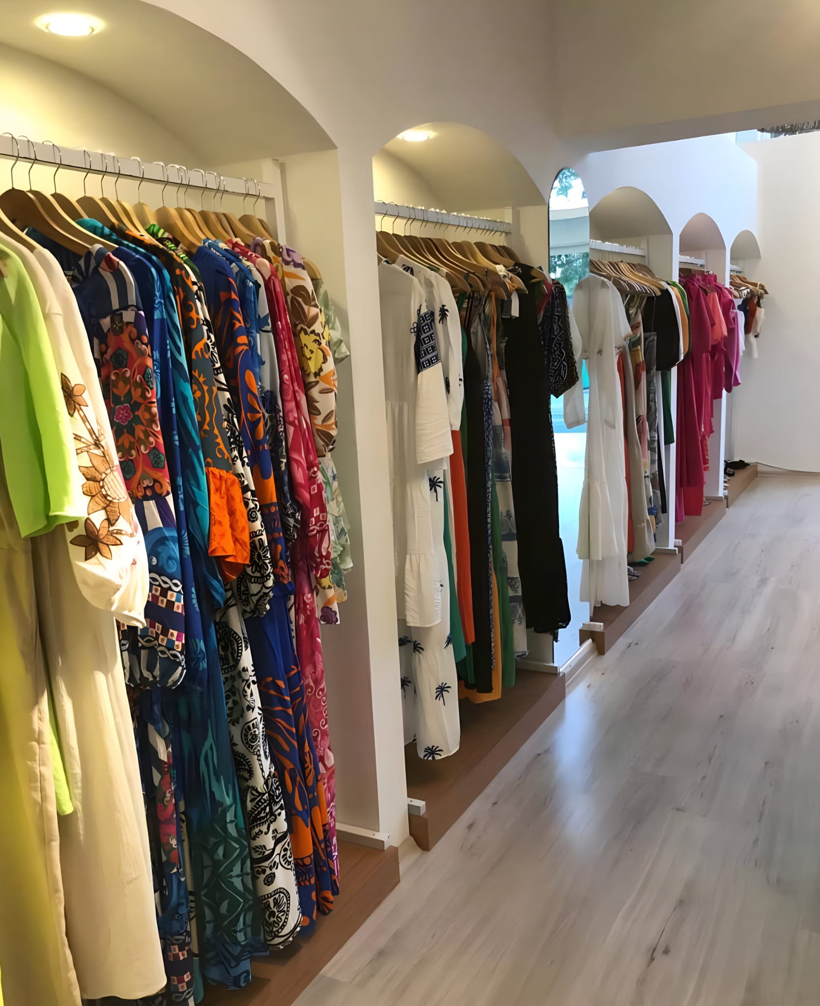 Racks of summer prints